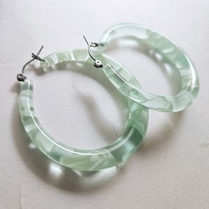 Wide resin hoop earrings